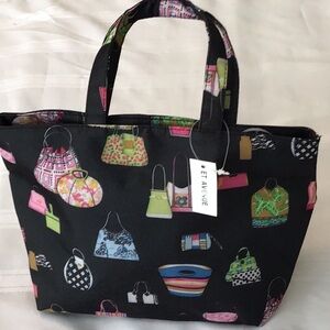 Et Avenue Y2K fabric handbag design tote purse 12”x8” preowned excellent cond.